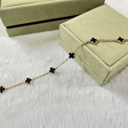 [AURORA]CLOVER 6 MOTIF  ONYXS BRACELET