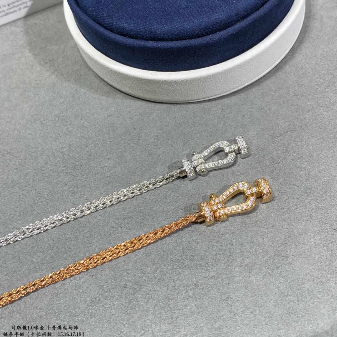 [AURORA]FORCE KLEINES HUFEISEN-DIAMANTKETTEN-SEILARMBAND