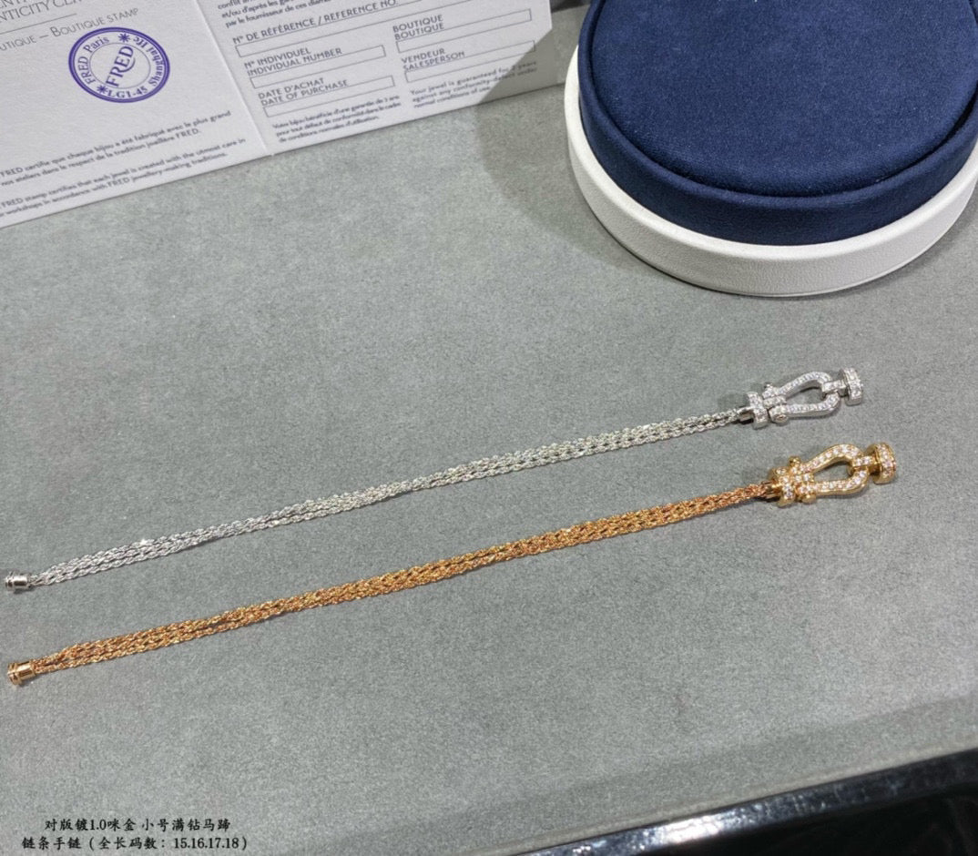 [AURORA]FORCE KLEINES HUFEISEN-DIAMANTKETTEN-SEILARMBAND
