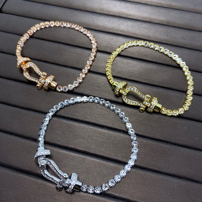 [AURORA]FORCE HORSESHOE DIAMOND TENNISARMBAND