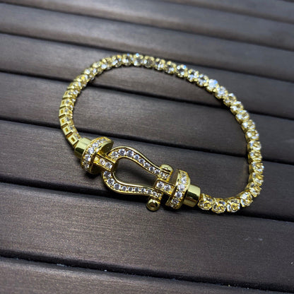 [AURORA]FORCE HORSESHOE DIAMOND TENNISARMBAND