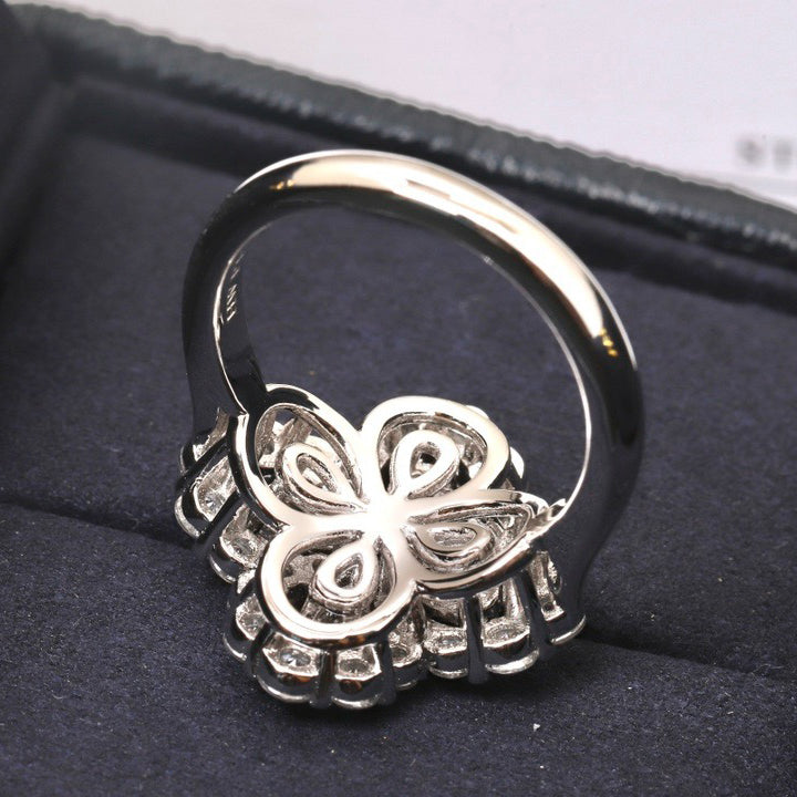 [AURORA]LOOP RING FULL MOTIF DIAMOND 16MM SILVE