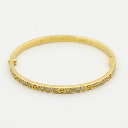 [AURORA]LOVE BRACELET 3.65MM DIAMOND-PAVED SILVER
