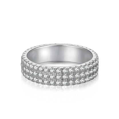 [AURORA]Dainty Round Cut Tennis Ring
