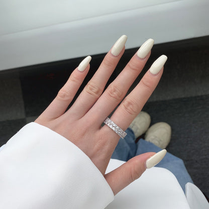 [AURORA]Sparkling Full Heart Ring