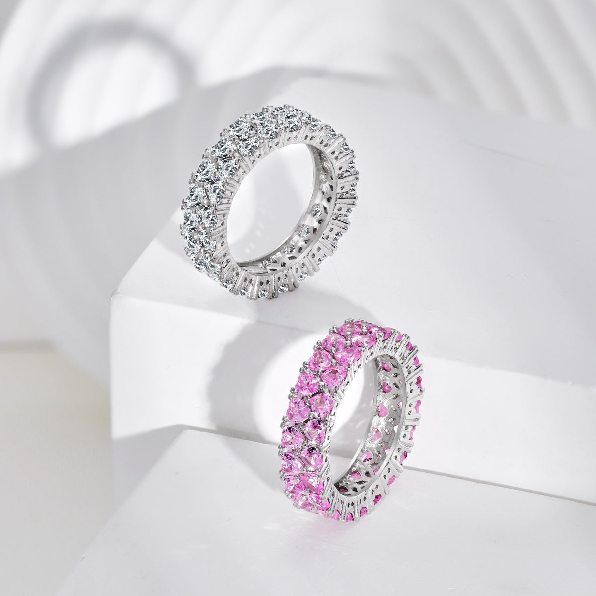 [AURORA]Sparkling Full Heart Ring