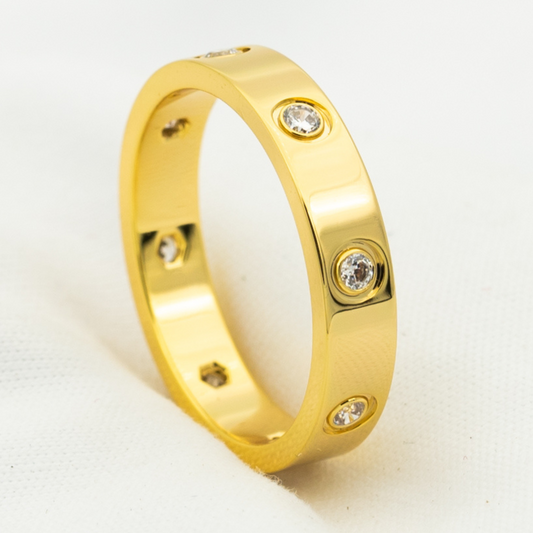 [AURORA]LOVE RING 3.6MM 8 DIAMONDS