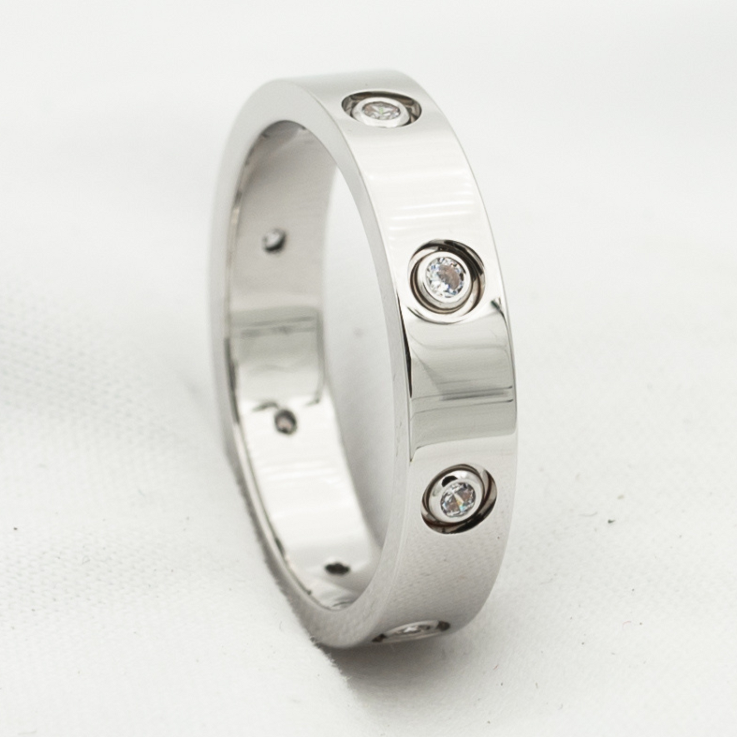 [AURORA]LOVE RING 3.6MM 8 DIAMONDS