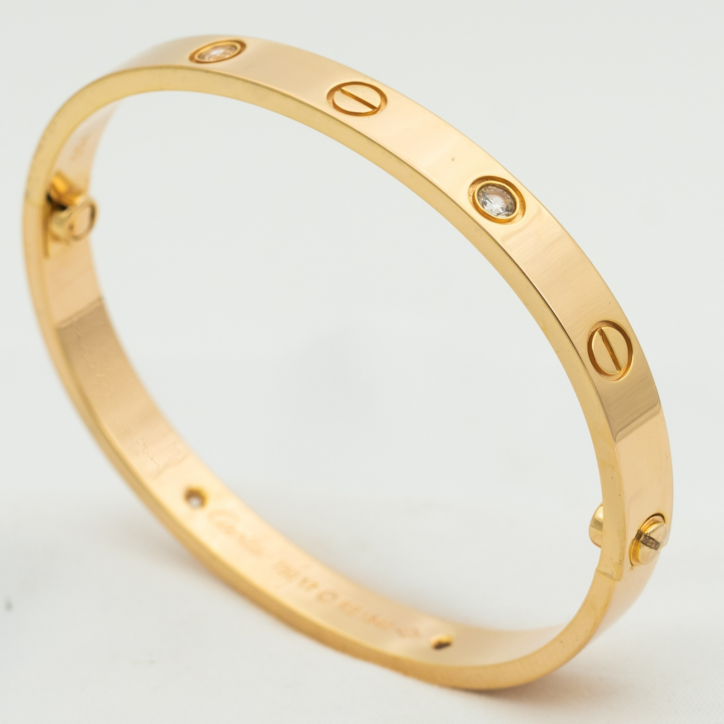 [AURORA]LOVE BRACELET 6.1MM 4 DIAMONDS