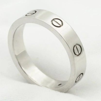 [AURORA]LOVE RING 4MM 1 DIAMOND SILVER