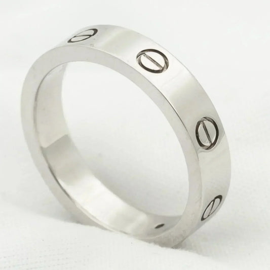 [AURORA]LOVE RING 4MM 1 DIAMOND SILVER