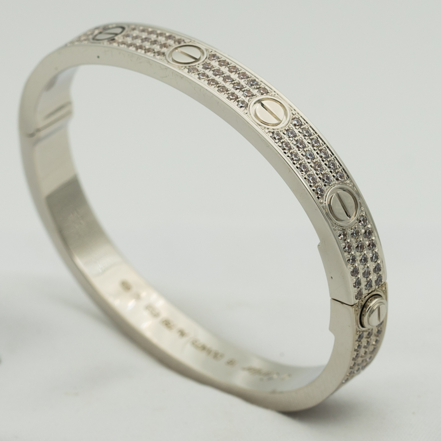 [AURORA]LOVE BRACELET 6.1MM DIAMOND-PAVED