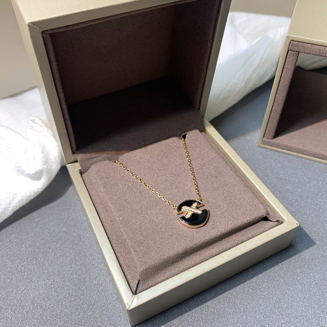 [AURORA]JEUX DE PINK GOLD DIAMOND NECKLACE