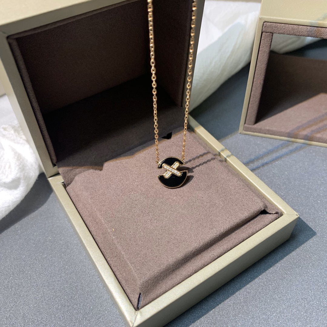 [AURORA]JEUX DE PINK GOLD DIAMOND NECKLACE