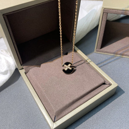 [AURORA]JEUX DE PINK GOLD DIAMOND NECKLACE