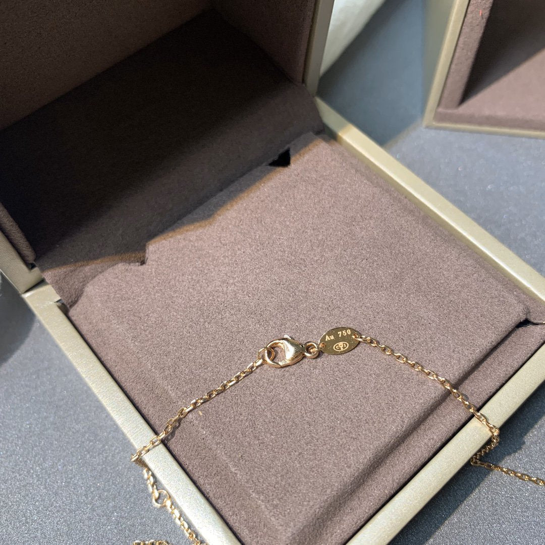[AURORA]JEUX DE PINK GOLD DIAMOND NECKLACE