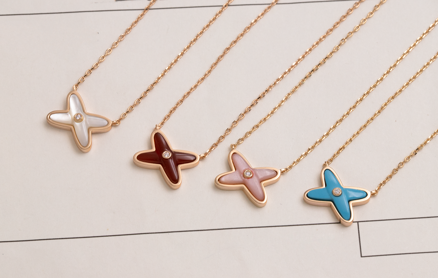[AURORA]JEUX DE NECKLACE 1 DIAMOND