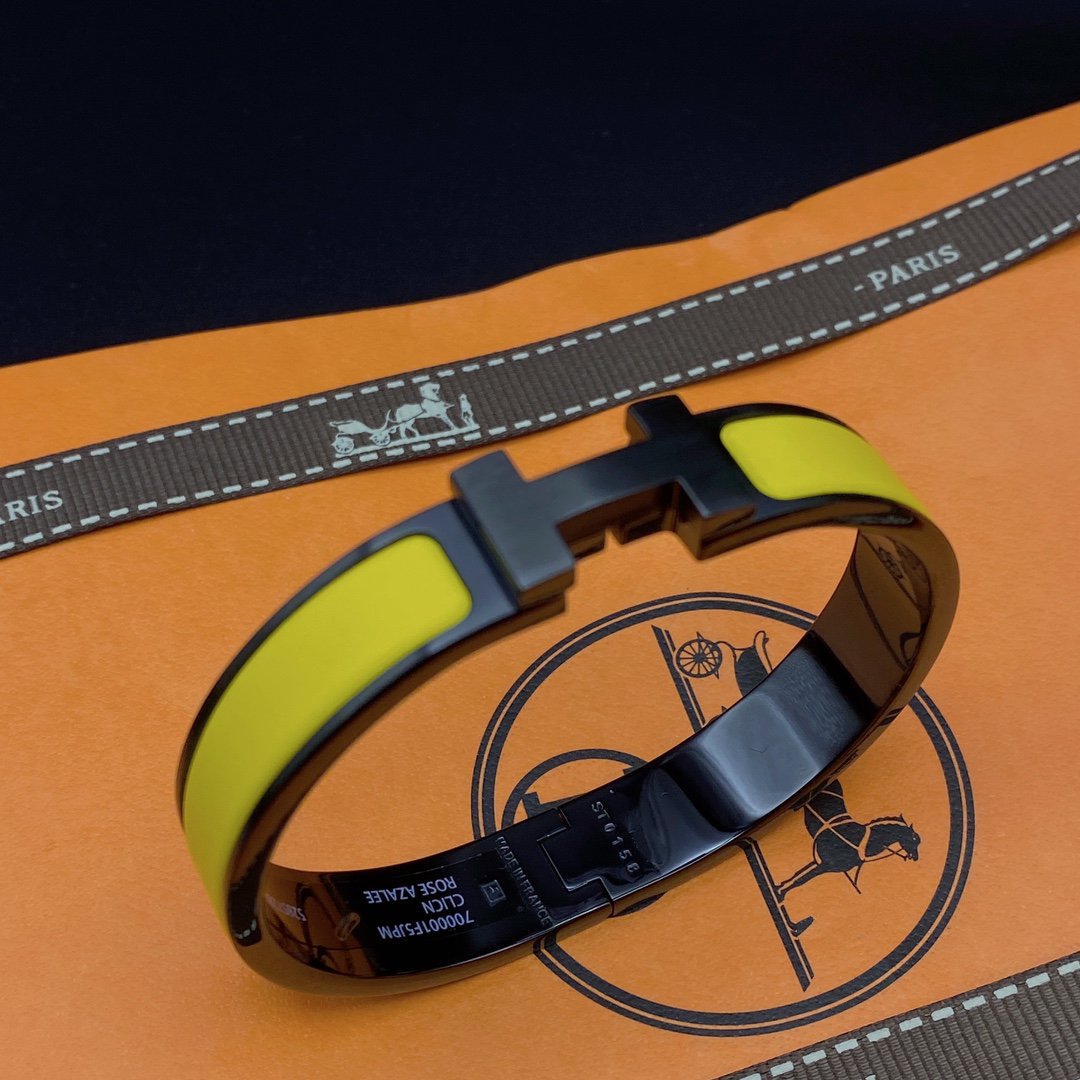 [AURORA]CLIC HM SO BLACK YELLOW BRACELET