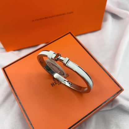 [AURORA]CLASSIC HM CLIC WEISSES 8MM EMAILLEARMBAND