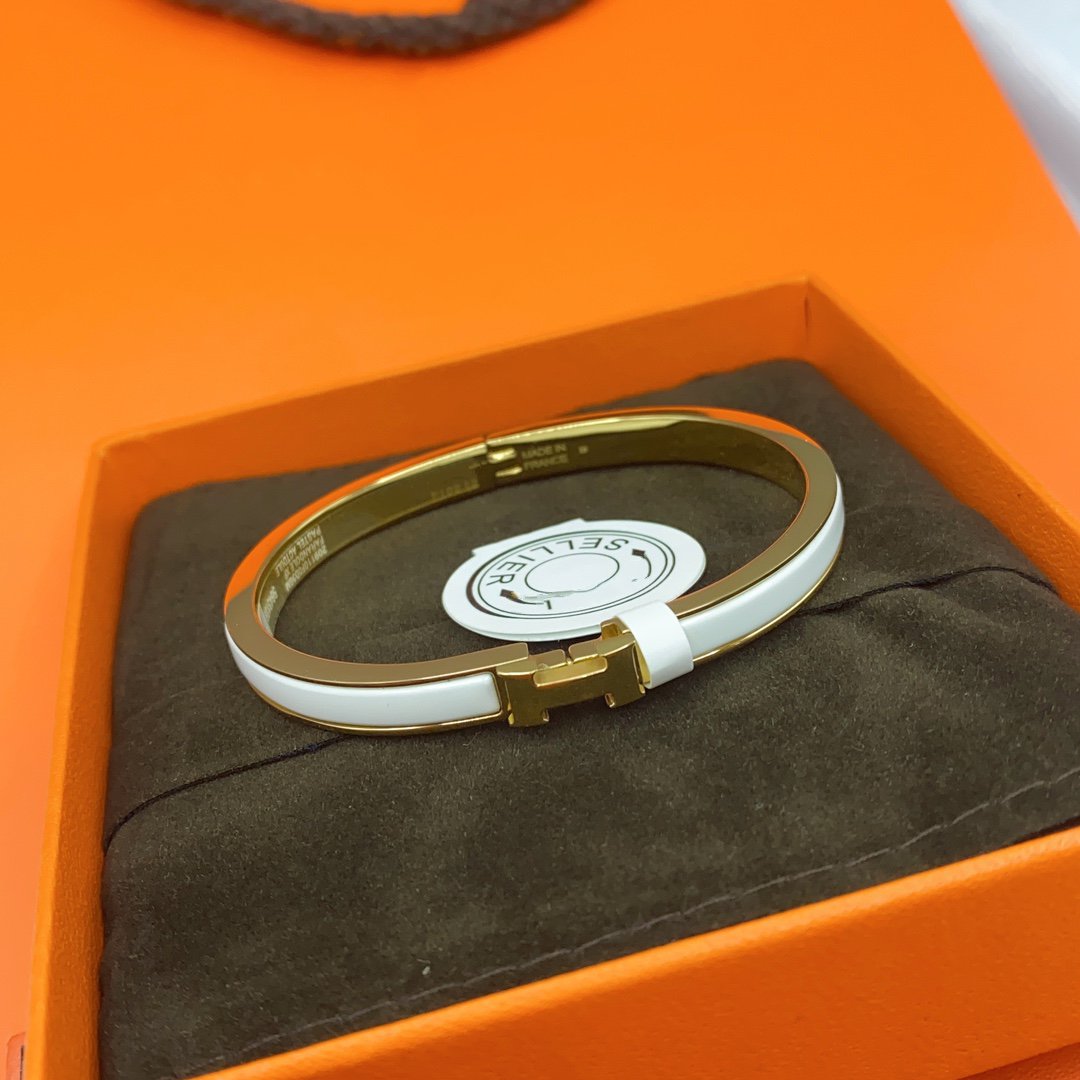 [AURORA]CLASSIC HM CLIC WEISSES 8MM EMAILLEARMBAND