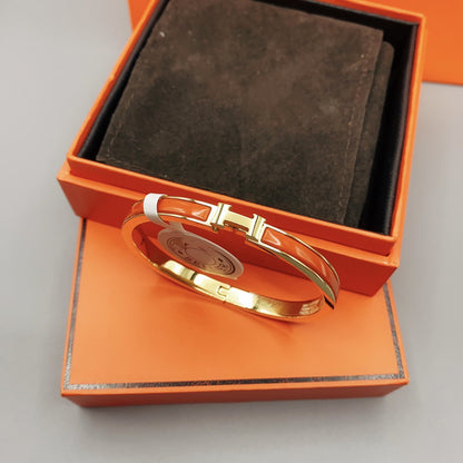 [AURORA]CLASSIC HM CLIC RED 8MM ENAMEL BRACELET