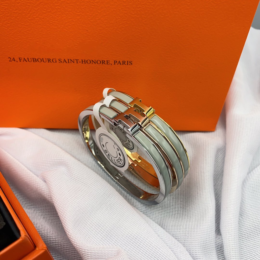[AURORA]CLASSIC HM CLIC GRÜN 8MM EMAILLE ARMBAND