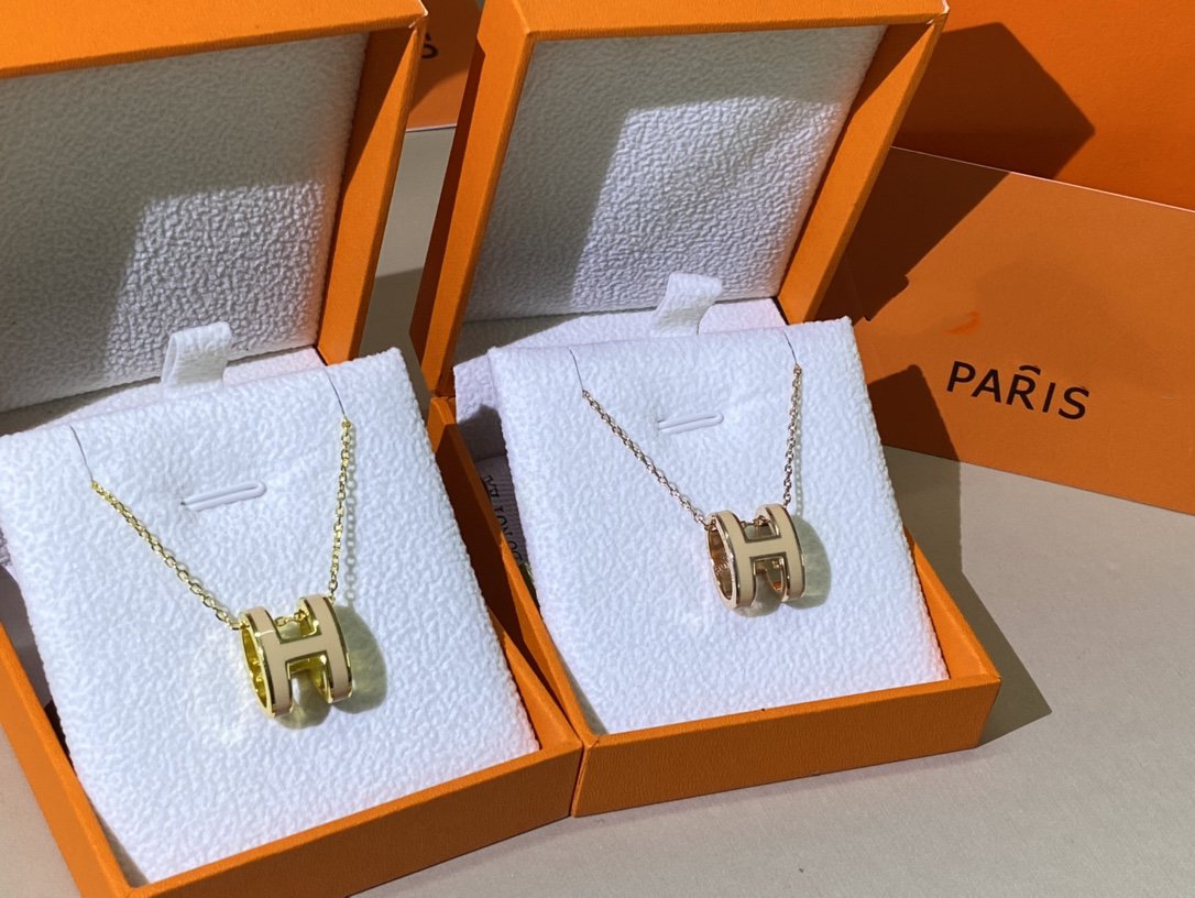 [AURORA]HM CLIC GELBE EMAILLE GOLD HALSKETTE