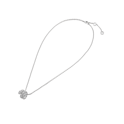 [AURORA]SERPENTI  NECKLACE DOUBLE RING DIAMOND