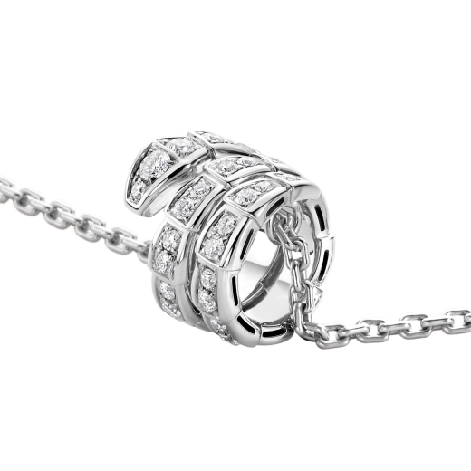 [AURORA]SERPENTI  NECKLACE DOUBLE RING DIAMOND