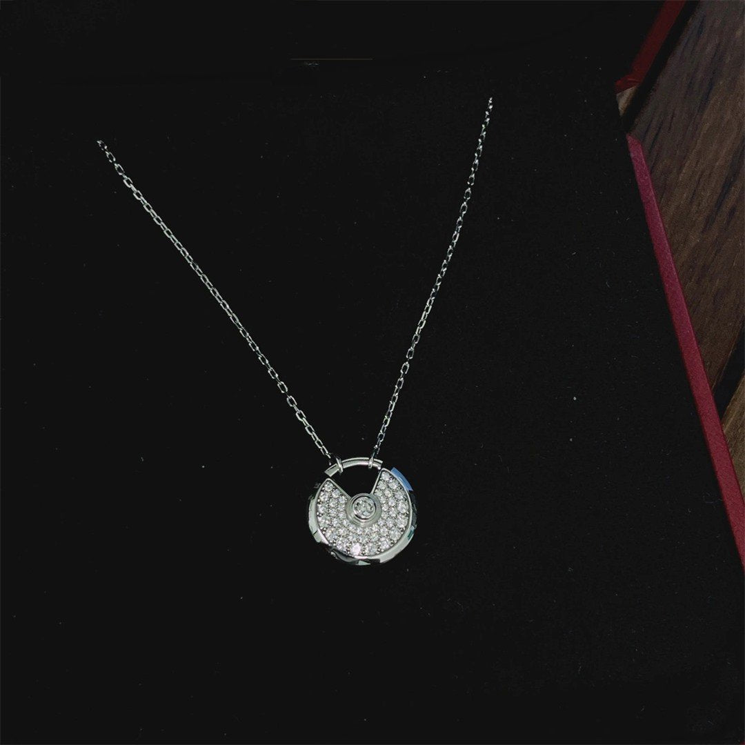 [AURORA]アミュレット シルバー フルダイヤモンドネックレス