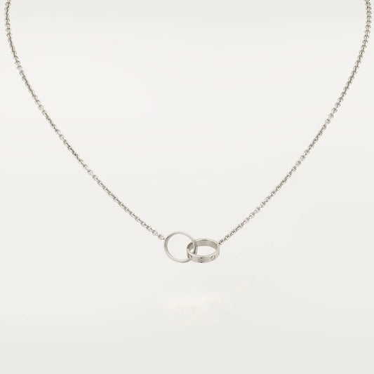 [AURORA]LOVE NECKLACE PINK GOLD AND SILVER