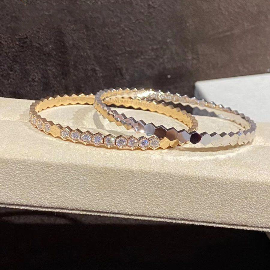 [AURORA]BEE LOVE GOLD BRACELET FULL DIAMOND