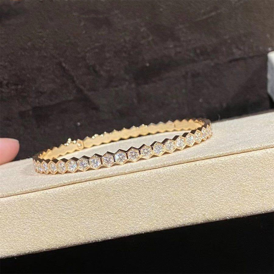[AURORA]BEE LOVE GOLD BRACELET FULL DIAMOND