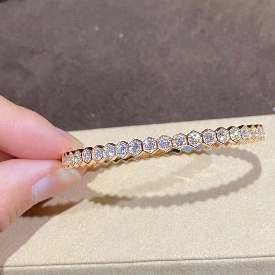 [AURORA]BEE LOVE GOLD BRACELET FULL DIAMOND