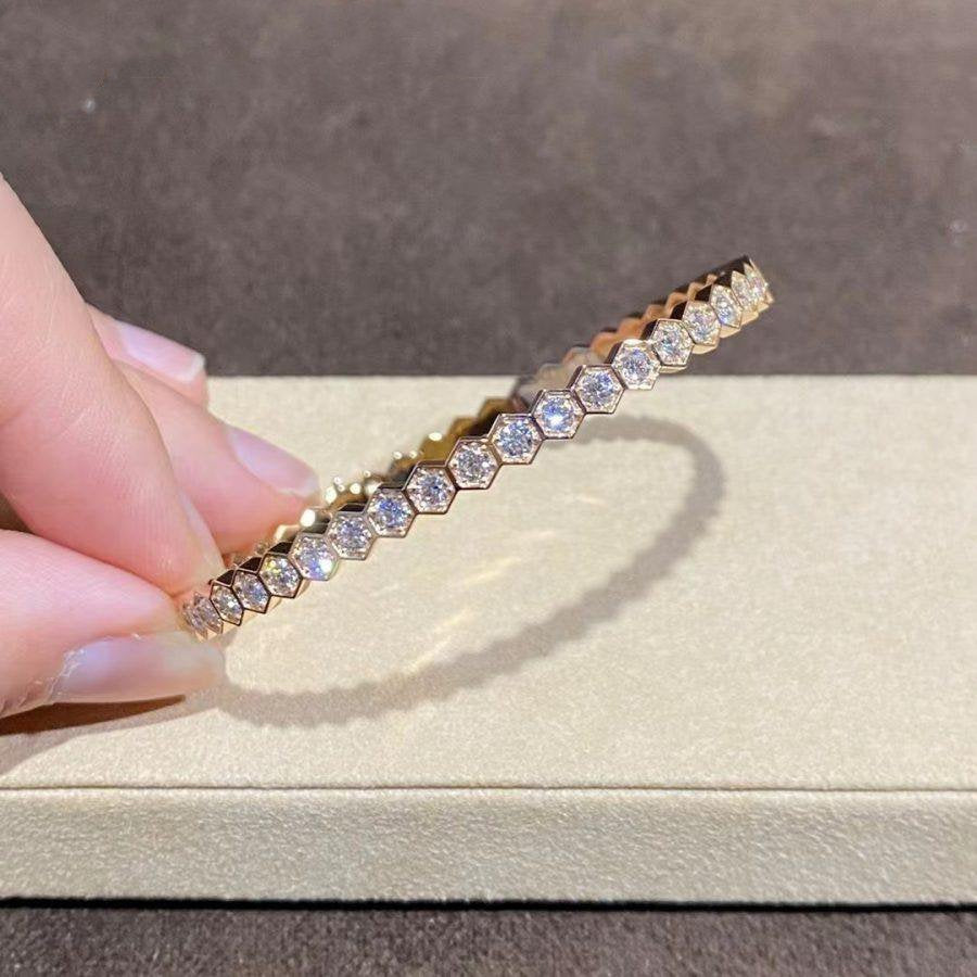 [AURORA]BEE LOVE GOLD BRACELET FULL DIAMOND