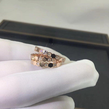 [AURORA]BEE LOVE RING PINK GOLD DIAMOND