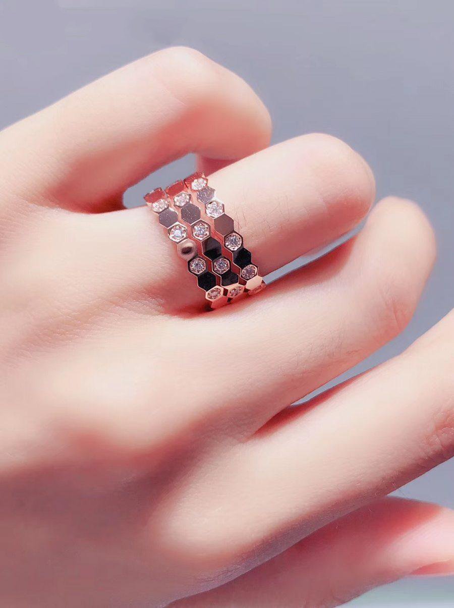 [AURORA]BEE LOVE RING PINK GOLD DIAMOND