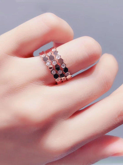 [AURORA]BEE LOVE RING PINK GOLD DIAMOND