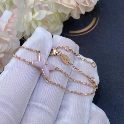 [AURORA]JEUX BRACELET PINK MOP PINK GOLD 1 DIAMOND