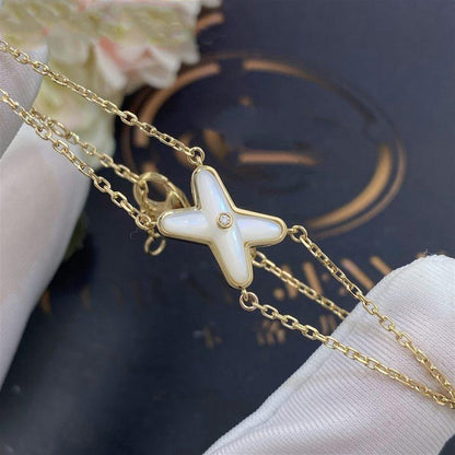 [AURORA]JEUX BRACELET WHITE MOP GOLD 1 DIAMOND