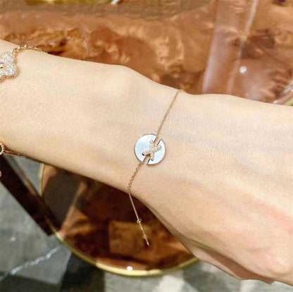 [AURORA]JEUX DE BRACELET MOP PINK GOLD DIAMONDS