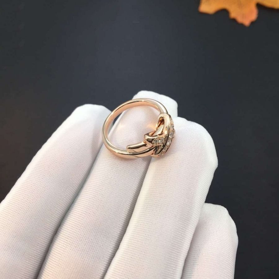 [AURORA]JEUX DE PINK GOLD DIAMOND RING