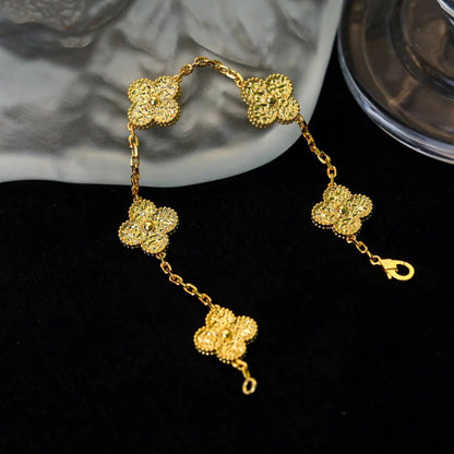 [AURORA]CLOVER 5 MOTIFS BRONZING BRACELET