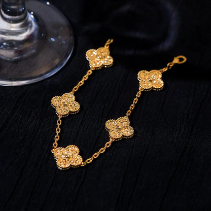 [AURORA]CLOVER 5 MOTIFS BRONZING BRACELET