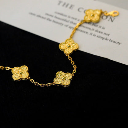 [AURORA]CLOVER 5 MOTIFS BRONZING BRACELET