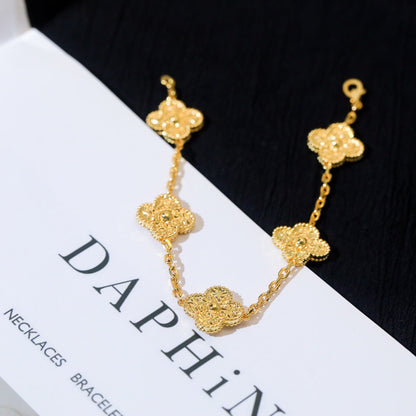 [AURORA]CLOVER 5 MOTIFS BRONZING BRACELET