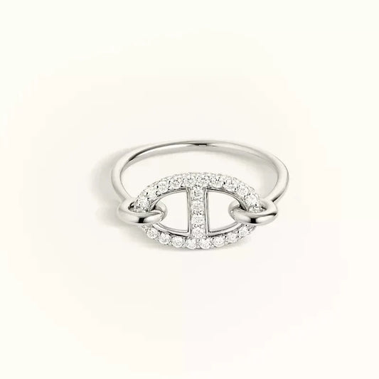 [AURORA]ロンド スモール シルバー ダイヤモンド リング