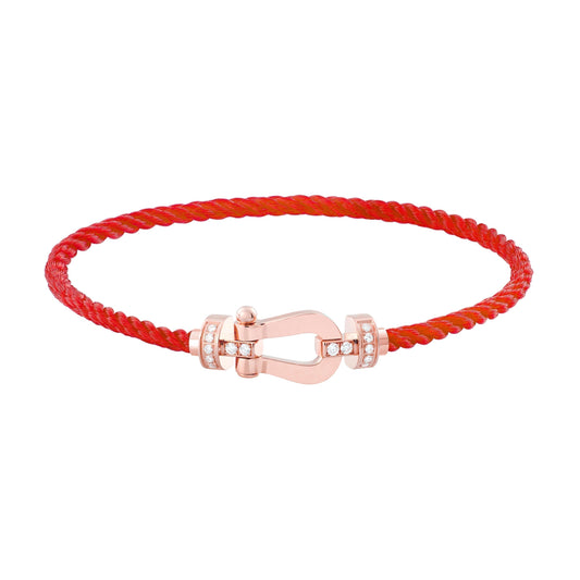 [AURORA]FORCE 10 HALF DIAMOND PINK GOLD RED CORDERI LARGE AND MEDIUM MODEL