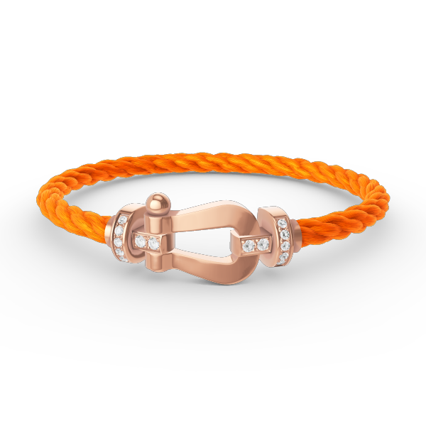 [AURORA]FORCE LARGE HORSESHOE HALF DIAMOND BRACELET ROSE GOLD
