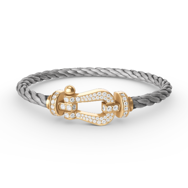 [AURORA]FORCE LARGE HORSESHOE FULL DIAMOND BRACELET GOLD